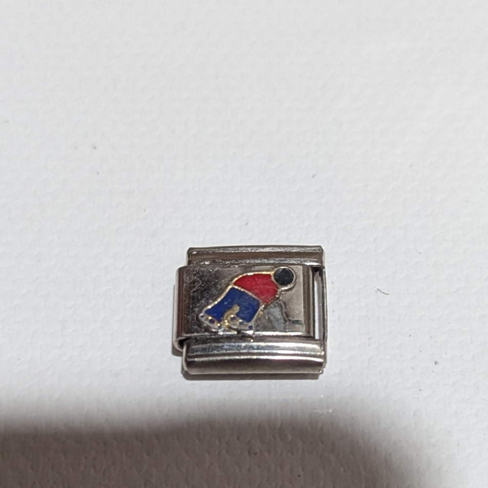 Hockey Player Fan Stick 9mm Italian Charm Bracelet Link - Picture 7 of 7
